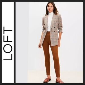 LOFT Faux Suede Biscotti Brown Leggings